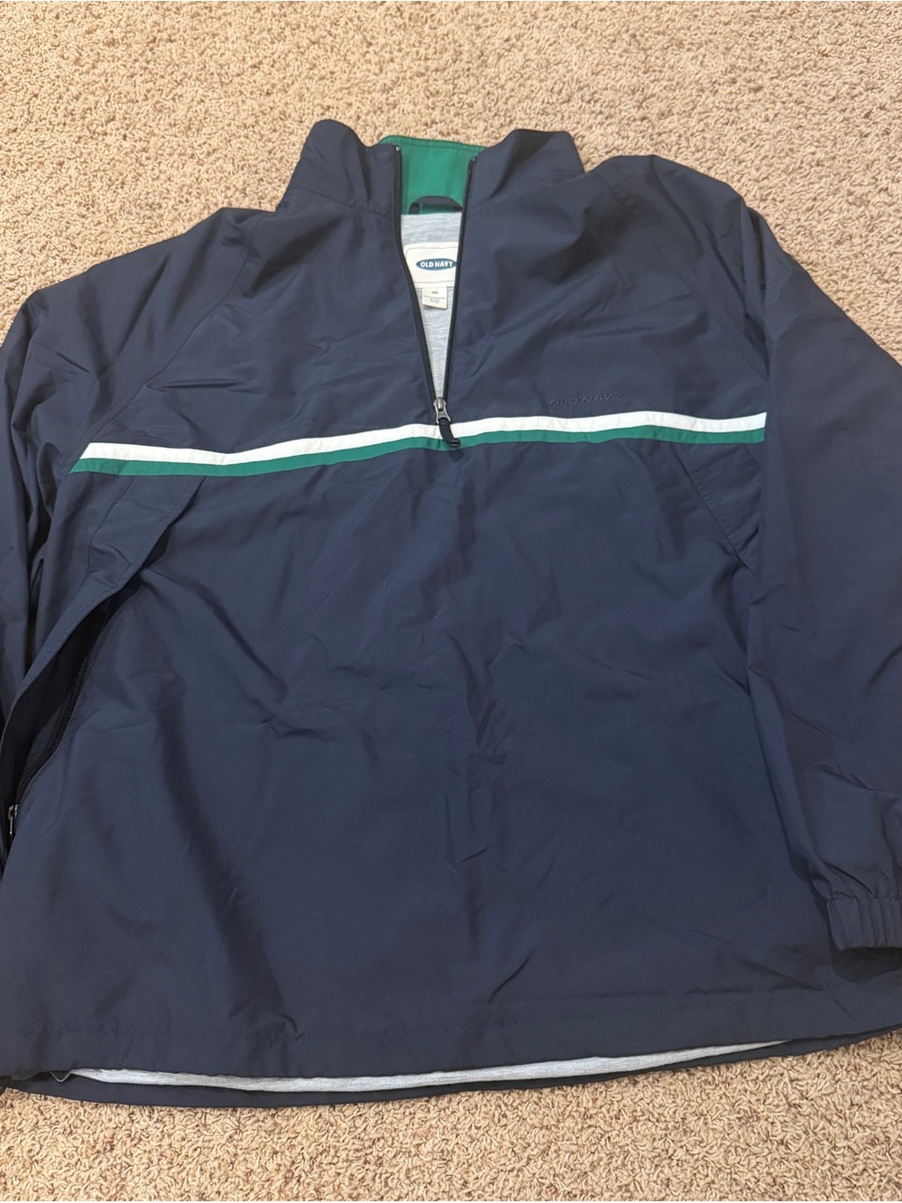 Vintage 90’s Old Navy Navy Blue Pullover Jacket with Gray Lining